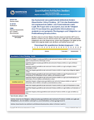 Quantitative Critical Thinking Sample